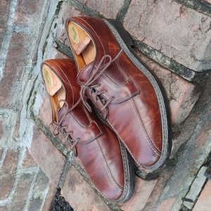 AE "Mapleton" bicycle toe leather bluchers in reddish brown